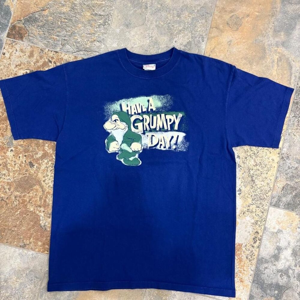 Disney Men's Blue and Navy T-shirt